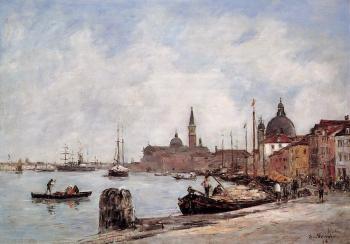 尤金 佈丹 Venice, the Dock of the Giudecca 尤金 佈丹 Venice, the Dock of the Giudecca